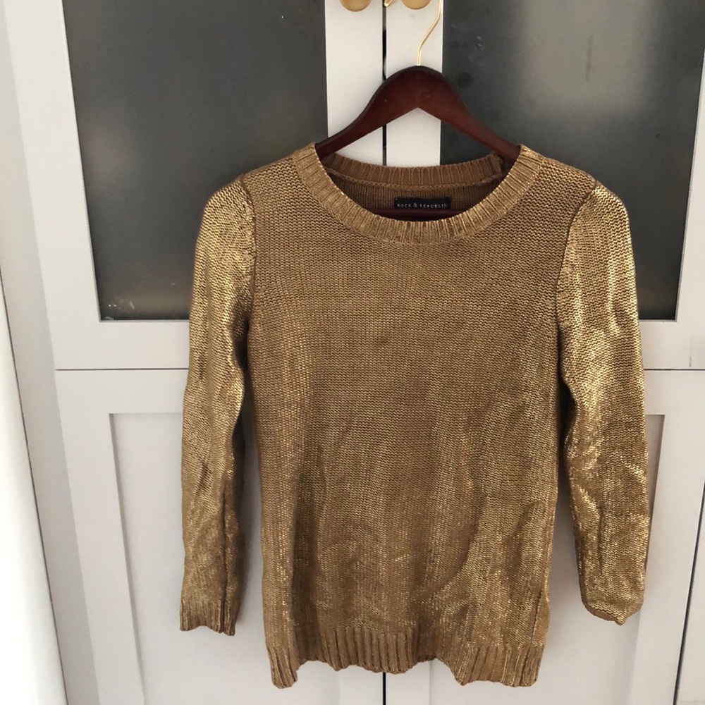 Rock and Republic Gold Sweater